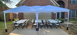 10x20 Tent, 3 tables, 18 chair package