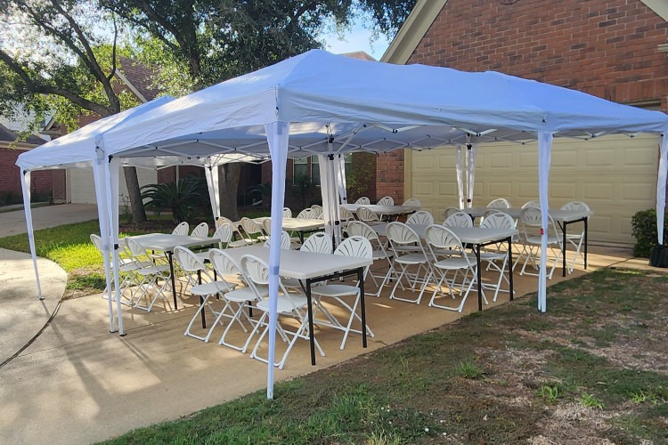 20x20 Tent, 6 Tables, 36 Chair Package