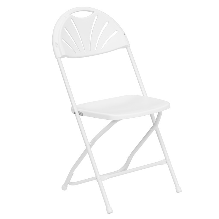 White fan back chairs